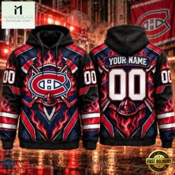 NHL Montreal Canadiens 2026 Honoring Firefighters Personalized Hoodie Shirt, NHL 3D Game Day Tee Nhl Montreal Canadiens 2026 Honoring Firefighters Personalized Hoodie Shirt