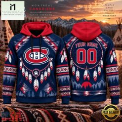 NHL Montreal Canadiens 2026 Native American Heritage Design Hoodie Shirt, NHL 3D Game Day Tee Nhl Montreal Canadiens 2026 Native American Heritage Design Hoodie Shirt