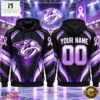NHL Nashville Predators 2026 Hockey Fights Cancer Personalized Hoodie Shirt, NHL 3D Game Day Tee Nhl Nashville Predators 2026 Hockey Fights Cancer Personalized Hoodie Shirt