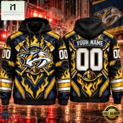 NHL Nashville Predators 2026 Honoring Firefighters Personalized Hoodie Shirt, NHL 3D Game Day Tee Nhl Nashville Predators 2026 Honoring Firefighters Personalized Hoodie Shirt