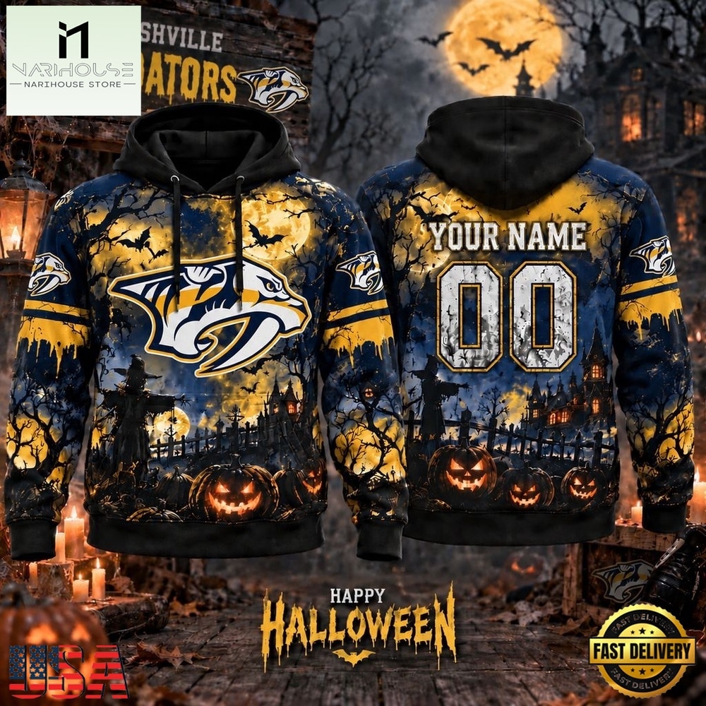 NHL Nashville Predators Special Halloween 2026 Design Hoodie Shirt, NHL 3D Game Day Tee NHL Nashville Predators Special Halloween 2026 Design Hoodie Shirt, NHL 3D Game Day Tee