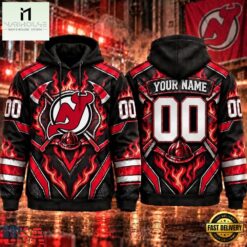 NHL New Jersey Devils 2026 Honoring Firefighters Personalized Hoodie Shirt, NHL 3D Game Day Tee Nhl New Jersey Devils 2026 Honoring Firefighters Personalized Hoodie Shirt
