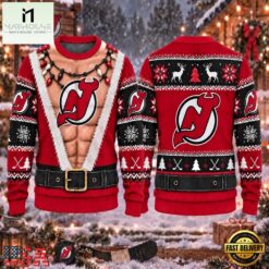 NHL New Jersey Devils Funny Body Christmas Ugly Sweater, NHL 3D Game Day Tee Nhl New Jersey Devils Funny Body Christmas Ugly Sweater