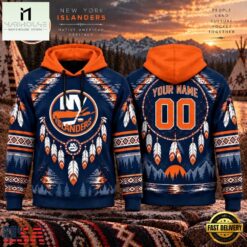 NHL New York Islanders 2026 Native American Heritage Design Hoodie Shirt, NHL 3D Game Day Tee Nhl New York Islanders 2026 Native American Heritage Design Hoodie Shirt