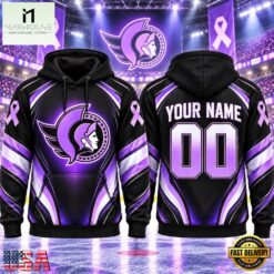 NHL Ottawa Senators 2026 Hockey Fights Cancer Personalized Hoodie Shirt, NHL 3D Game Day Tee Nhl Ottawa Senators 2026 Hockey Fights Cancer Personalized Hoodie Shirt