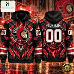 NHL Ottawa Senators 2026 Honoring Firefighters Personalized Hoodie Shirt, NHL 3D Game Day Tee Nhl Ottawa Senators 2026 Honoring Firefighters Personalized Hoodie Shirt