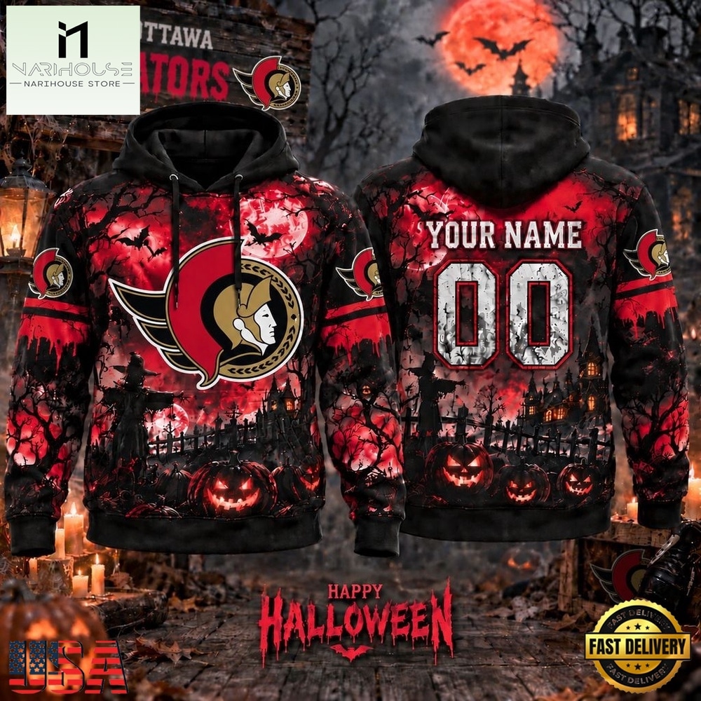 NHL Ottawa Senators Special Halloween 2026 Design Hoodie Shirt, NHL 3D Game Day Tee NHL Ottawa Senators Special Halloween 2026 Design Hoodie Shirt, NHL 3D Game Day Tee