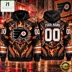 NHL Philadelphia Flyers 2026 Honoring Firefighters Personalized Hoodie Shirt, NHL 3D Game Day Tee Nhl Philadelphia Flyers 2026 Honoring Firefighters Personalized Hoodie Shirt
