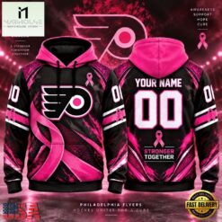 NHL Philadelphia Flyers Pink Fights Breast Cancer 2026 Personalized Hoodie Shirt, NHL 3D Game Day Tee Nhl Philadelphia Flyers Pink Fights Breast Cancer 2026 Personalized Hoodie Shirt