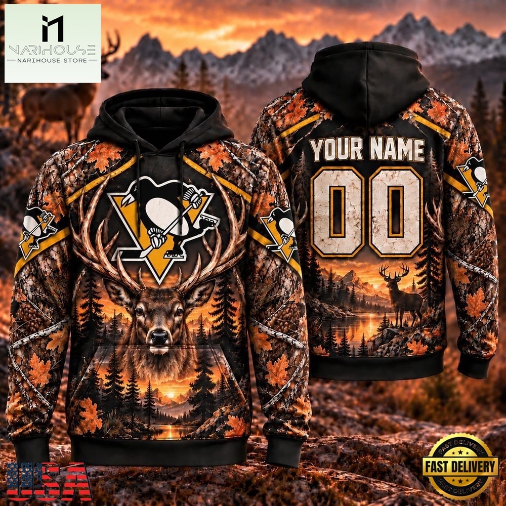 NHL Pittsburgh Penguins 2026 Personalized Hunting Camo Design Hoodie, NHL 3D Game Day Tee NHL Pittsburgh Penguins 2026 Personalized Hunting Camo Design Hoodie, NHL 3D Game Day Tee