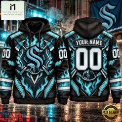 NHL Seattle Kraken 2026 Honoring Firefighters Personalized Hoodie Shirt, NHL 3D Game Day Tee Nhl Seattle Kraken 2026 Honoring Firefighters Personalized Hoodie Shirt