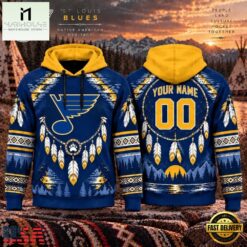 NHL St. Louis Blues 2026 Native American Heritage Design Hoodie Shirt, NHL 3D Game Day Tee Nhl ST Louis Blues 2026 Native American Heritage Design Hoodie Shirt