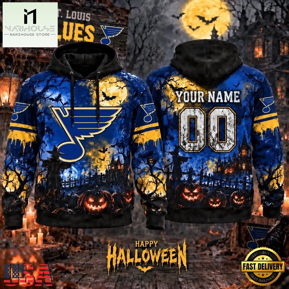 NHL St. Louis Blues Special Halloween 2026 Design Hoodie Shirt, NHL 3D Game Day Tee NHL St. Louis Blues Special Halloween 2026 Design Hoodie Shirt, NHL 3D Game Day Tee