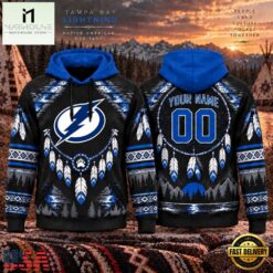 NHL Tampa Bay Lightning 2026 Native American Heritage Design Hoodie Shirt, NHL 3D Game Day Tee Nhl Tampa Bay Lightning 2026 Native American Heritage Design Hoodie Shirt