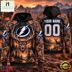 NHL Tampa Bay Lightning 2026 Personalized Hunting Camo Design Hoodie, NHL 3D Game Day Tee Nhl Tampa Bay Lightning 2026 Personalized Hunting Camo Design Hoodie