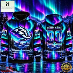 NHL Utah Mammoth Special Design With Northern Lights 2026 Hoodie Shirt, NHL 3D Game Day Tee Nhl Utah Mammoth Special Design With Northern Lights 2026 Hoodie Shirt