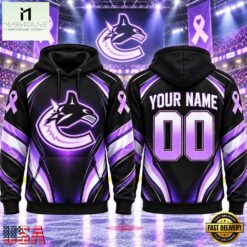 NHL Vancouver Canucks 2026 Hockey Fights Cancer Personalized Hoodie Shirt, NHL 3D Game Day Tee Nhl Vancouver Canucks 2026 Hockey Fights Cancer Personalized Hoodie Shirt