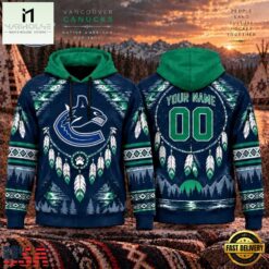 NHL Vancouver Canucks 2026 Native American Heritage Design Hoodie Shirt, NHL 3D Game Day Tee Nhl Vancouver Canucks 2026 Native American Heritage Design Hoodie Shirt