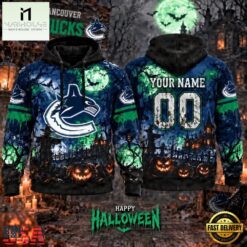 NHL Vancouver Canucks Special Halloween 2026 Design Hoodie Shirt, NHL 3D Game Day Tee Nhl Vancouver Canucks Special Halloween 2026 Design Hoodie Shirt