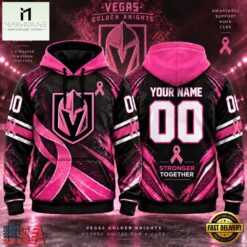 NHL Vegas Golden Knights Pink Fights Breast Cancer 2026 Personalized Hoodie Shirt, NHL 3D Game Day Tee Nhl Vegas Golden Knights Pink Fights Breast Cancer 2026 Personalized Hoodie Shirt