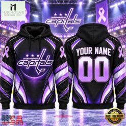 NHL Washington Capitals 2026 Hockey Fights Cancer Personalized Hoodie Shirt, NHL 3D Game Day Tee Nhl Washington Capitals 2026 Hockey Fights Cancer Personalized Hoodie Shirt