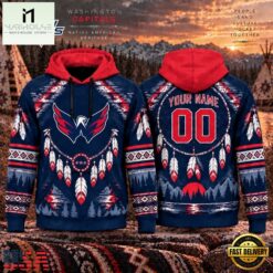 NHL Washington Capitals 2026 Native American Heritage Design Hoodie Shirt, NHL 3D Game Day Tee Nhl Washington Capitals 2026 Native American Heritage Design Hoodie Shirt