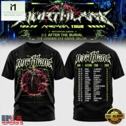Northlane The Anemoia Tour 2026 Graphic Scheduler T Shirt, Popular 3D Music Tee Northlane The Anemoia Tour 2026 Graphic Scheduler T Shirt
