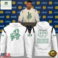 Notre Dame Fighting Irish Football 2026 Go Irish White Hoodie, Hot 3D Shirt Trend Notre Dame Fighting Irish Football 2026 GO Irish White Hoodie