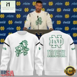 Notre Dame Fighting Irish Football 2026 Go Irish White Sweatshirt, Hot 3D Shirt Trend Notre Dame Fighting Irish Football 2026 GO Irish White Sweatshirt