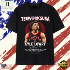 Number 7 Toronto 2012 2021 Raptors 7 Kyle Lowry T Shirt, Stylish 2D Graphic Shirt Number 7 Toronto 2012 2021 Raptors 7 Kyle Lowry T Shirt