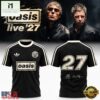 Oasis Live ‘27 Signature Raglan Black T Shirt, Popular 3D Music Tee Oasis Live 27 Signature Raglan Black T Shirt