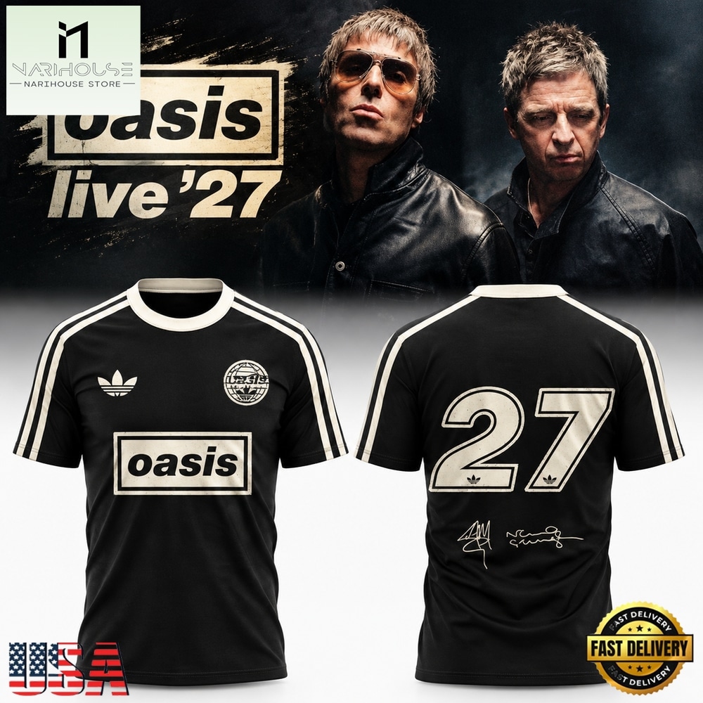 Oasis Live ‘27 Signature Raglan Black T Shirt, Popular 3D Music Tee Oasis Live ‘27 Signature Raglan Black T Shirt, Popular 3D Music Tee