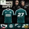 Oasis Live ‘27 Signature Raglan Limited Edition T Shirt, Popular 3D Music Tee Oasis Live 27 Signature Raglan Limited Edition T Shirt
