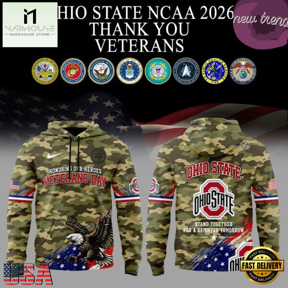 Ohio State Buckeyes Veterans Day 2026 Hoodie, Hot 3D Shirt Trend Ohio State Buckeyes Veterans Day 2026 Hoodie, Hot 3D Shirt Trend