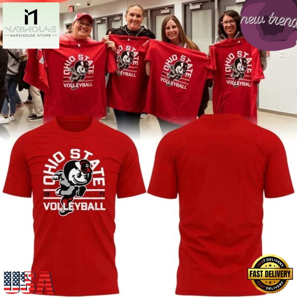 Ohio State Buckeyes Volleyball 2026 Red T Shirt, Hot 3D Shirt Trend Ohio State Buckeyes Volleyball 2026 Red T Shirt, Hot 3D Shirt Trend