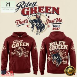 Oklahoma Sooners x Riley Green Thats Just Me Tour 2026 Red Hoodie, Popular 3D Music Tee Oklahoma Sooners X Riley Green Thats Just ME Tour 2026 Red Hoodie