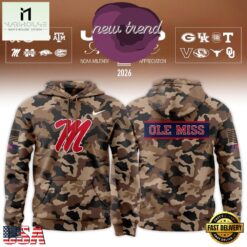 Ole Miss Rebels 2026 Military Appreciation New Design Hoodie, Hot 3D Shirt Trend Ole Miss Rebels 2026 Military Appreciation New Design Hoodie