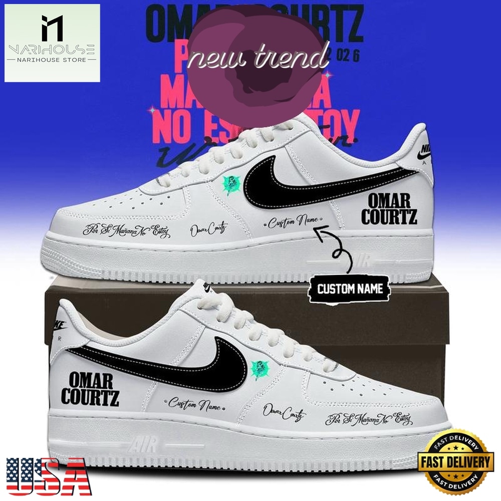 Omar Courtz Por Si Manana No Estoy World Tour New Design Air Force 1 Shoes Sneakers, Music Artist AF1 Shoes Omar Courtz Por Si Manana No Estoy World Tour New Design Air Force 1 Shoes Sneakers, Music Artist AF1 Shoes