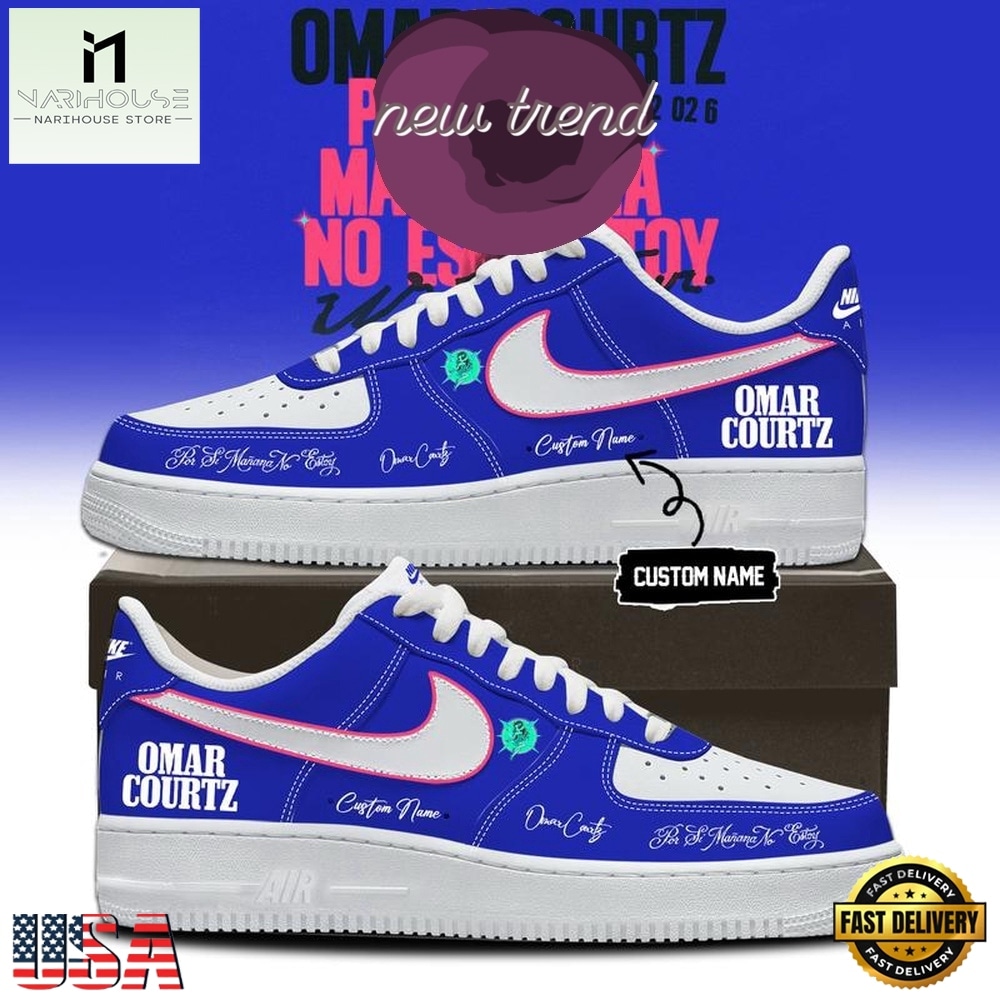 Omar Courtz Por Si Manana No Estoy World Tour Special New Air Force 1 Shoes Sneakers, Music Artist AF1 Shoes Omar Courtz Por Si Manana No Estoy World Tour Special New Air Force 1 Shoes Sneakers, Music Artist AF1 Shoes