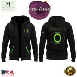 Oregon Ducks On Arrival Go Ducks 2026 Black Zip Hoodie, Hot 3D Shirt Trend Oregon Ducks ON Arrival GO Ducks 2026 Black Zip Hoodie