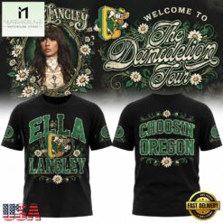 Oregon Ducks x Ella Langley Choosin Oregon The Dandelion Tour 2026 Black T Shirt, Popular 3D Music Tee Oregon Ducks X Ella Langley Choosin Oregon The Dandelion Tour 2026 Black T Shirt