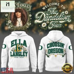 Oregon Ducks x Ella Langley Choosin Oregon The Dandelion Tour 2026 Hoodie, Popular 3D Music Tee Oregon Ducks X Ella Langley Choosin Oregon The Dandelion Tour 2026 Hoodie