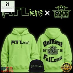 Outkast x Atlanta Falcons 30th Anniversary ATLiens Hoodie, Popular 3D Music Tee Outkast X Atlanta Falcons 30th Anniversary Atliens Hoodie