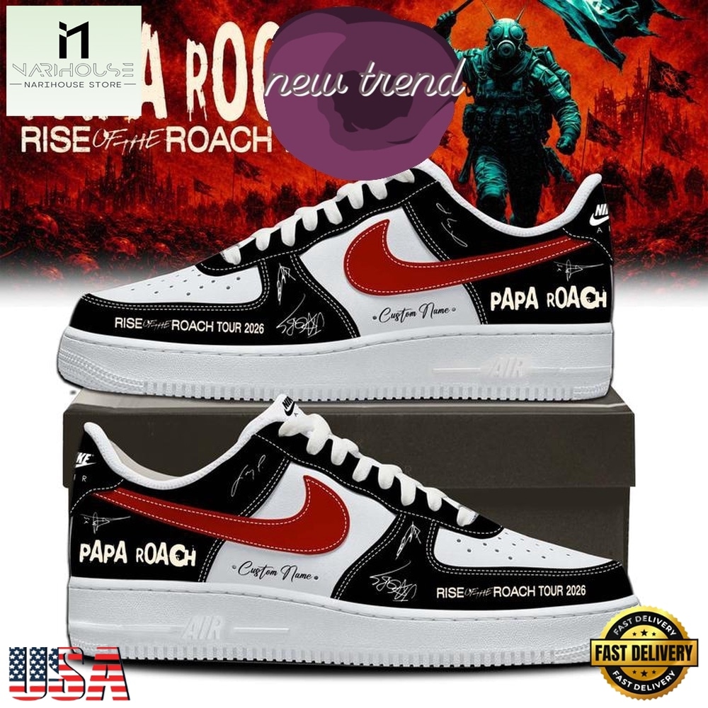 Papa Roach Rise of the Roach World Tour 2026 New Design Air Force 1 Shoes Sneakers, Music Artist AF1 Shoes Papa Roach Rise of the Roach World Tour 2026 New Design Air Force 1 Shoes Sneakers, Music Artist AF1 Shoes