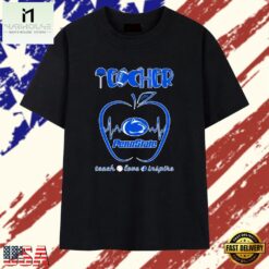 Penn State Nittany Lions teacher teach love inspire T Shirt, Stylish 2D Graphic Shirt Penn State Nittany Lions Teacher Teach Love Inspire T Shirt