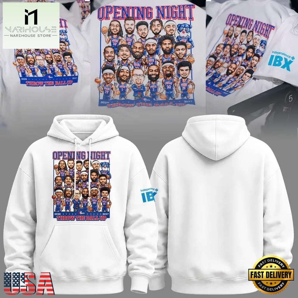 Philadelphia 76ers Opening Night Team Print 2026 Hoodie, Hot 3D Shirt Trend Philadelphia 76ers Opening Night Team Print 2026 Hoodie, Hot 3D Shirt Trend