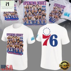 Philadelphia 76ers Opening Night Team Print 2026 T Shirt, Hot 3D Shirt Trend Philadelphia 76ers Opening Night Team Print 2026 T Shirt