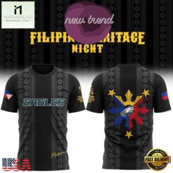 Philadelphia Eagles 2026 Filipino Heritage Night Graphic T Shirt, Hot 3D Shirt Trend Philadelphia Eagles 2026 Filipino Heritage Night Graphic T Shirt