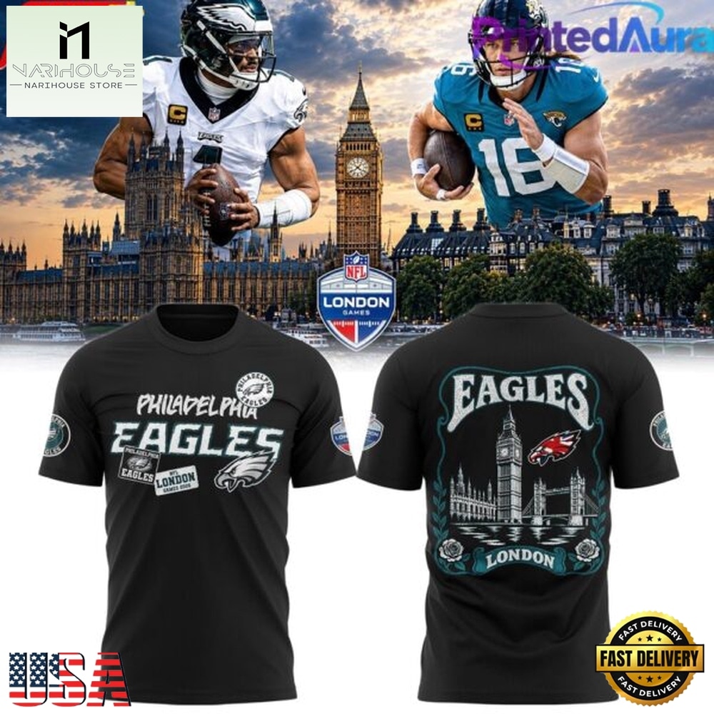 Philadelphia Eagles 2026 NFL London Game T Shirt, Hot 3D Shirt Trend Philadelphia Eagles 2026 NFL London Game T Shirt, Hot 3D Shirt Trend