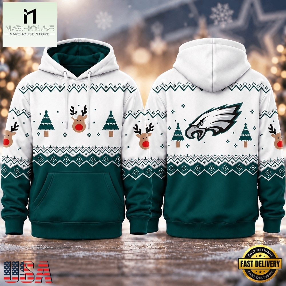 Philadelphia Eagles NFL Christmas Game Day Hoodie Shirt, NFL Sporty Shirt Philadelphia Eagles NFL Christmas Game Day Hoodie Shirt, NFL Sporty Shirt